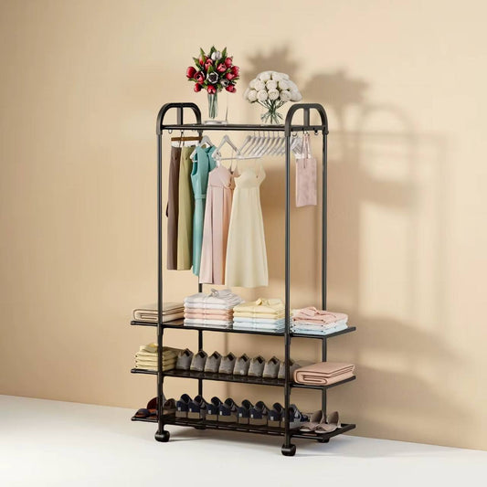 Clothing rack with wheels