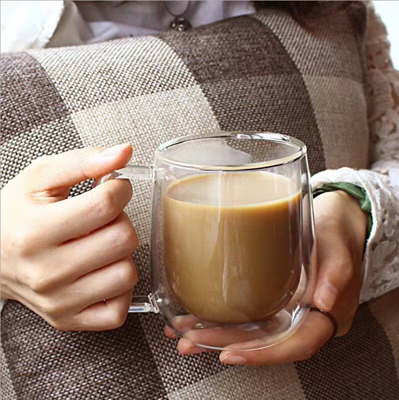 Transparent Double wall mug Heat-Resistant