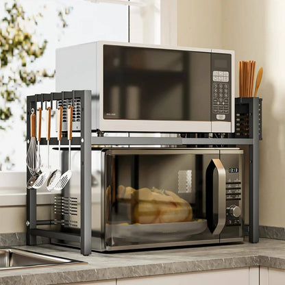 Single layer Heavy-duty Adjustable Microwave Stand