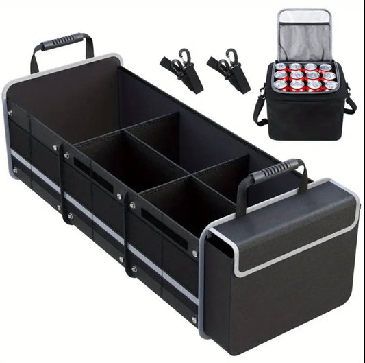 2in1 Collapsible  Car Boot Organizer 90cm with Insulated Cooler Bag