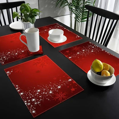 1pc Christmas Placemats For Dining Table Table Mats Kitchen Dining Decoration