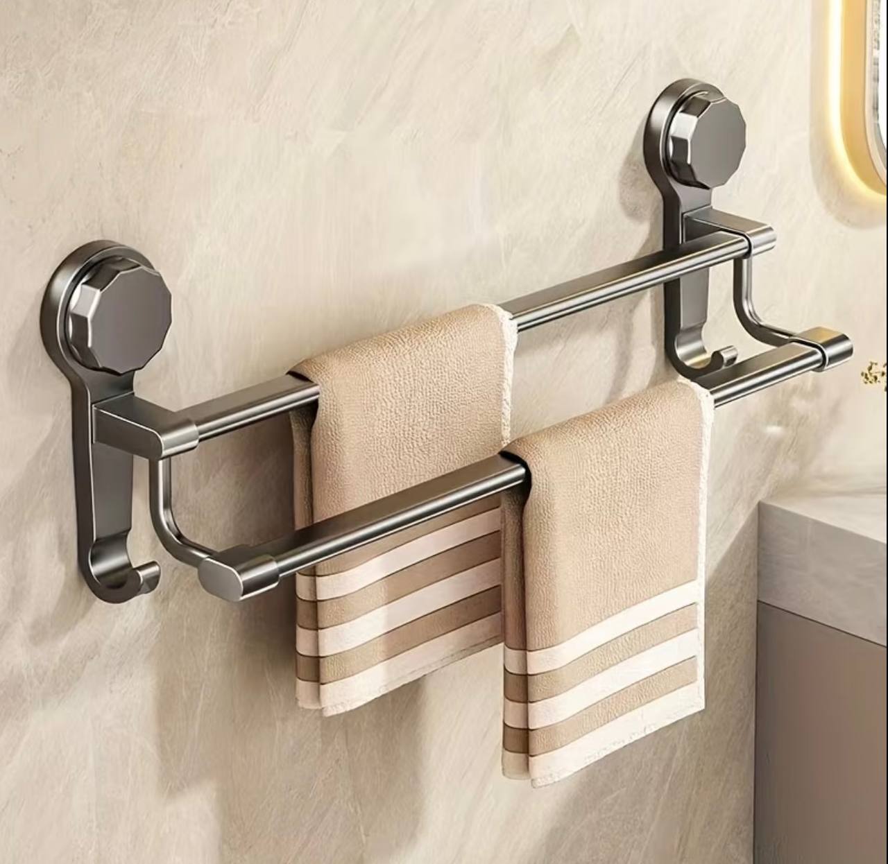 Suction towel holder