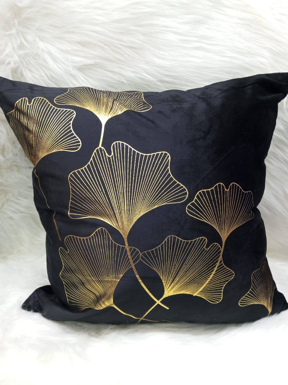 Gold & Black Throw Pillow Covers