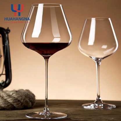 Burgundy tulip shaped wine glass