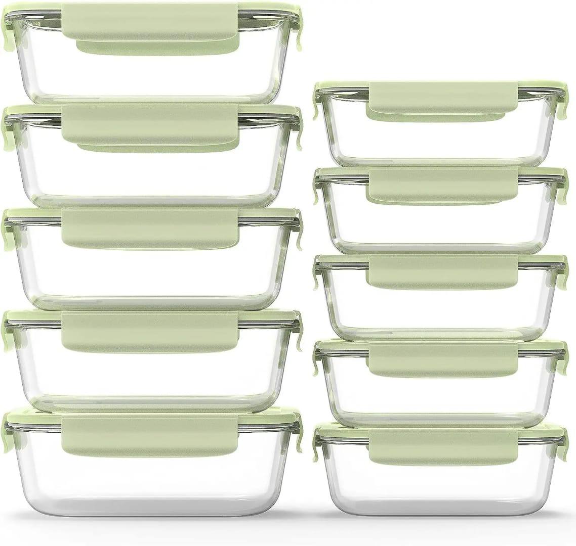 10 pcs Food grade glass lunch box