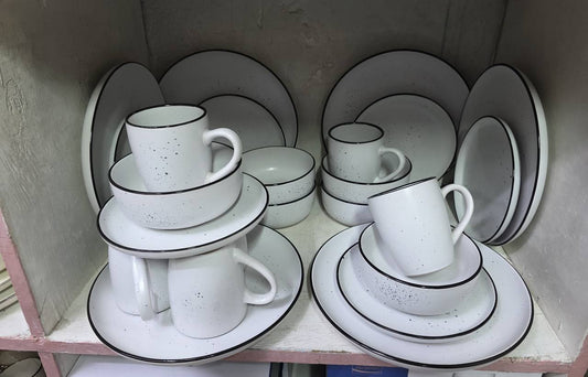 24pcs Reactive Glazed Ceramic Dinneer set.