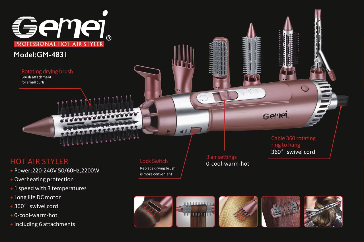Gemei professional hot air styler