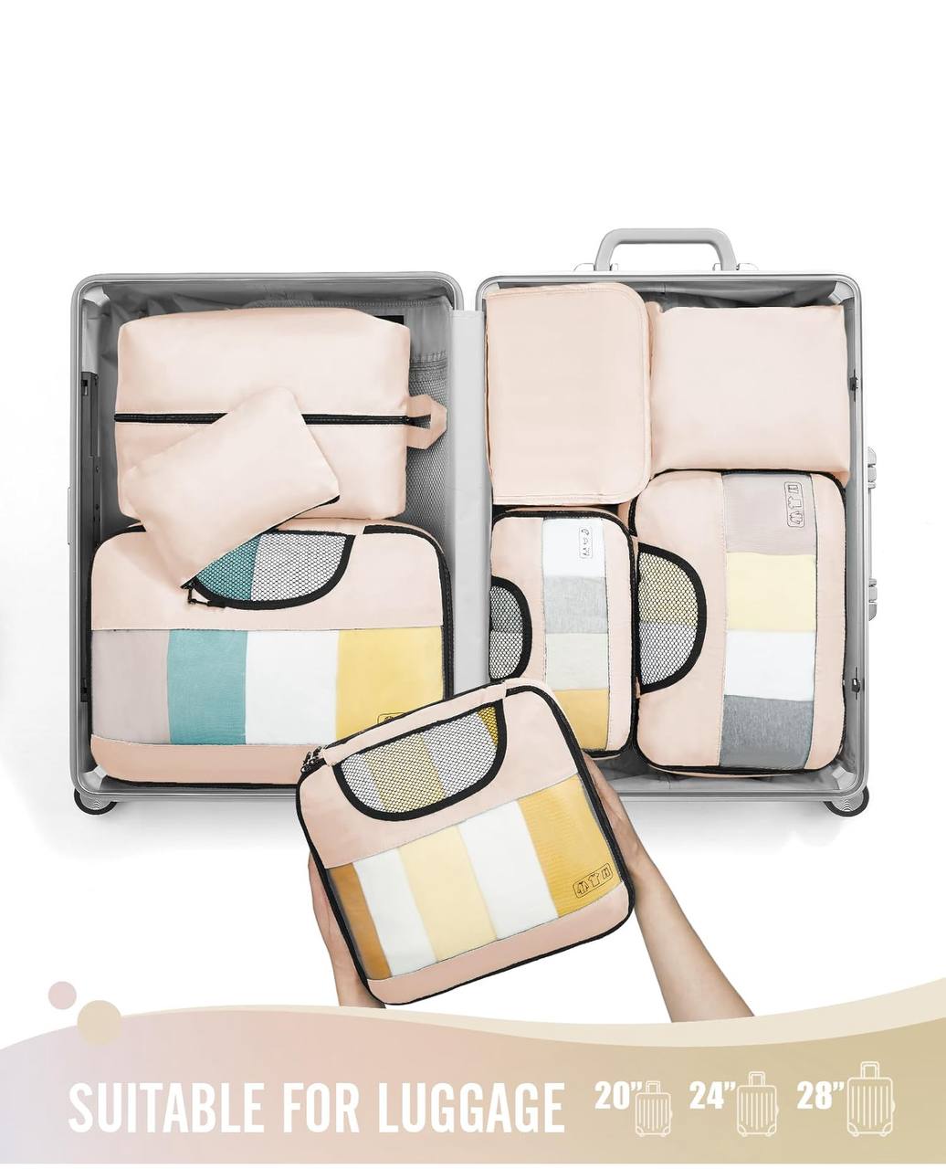 8pcs premium Luggage Travel Organizers