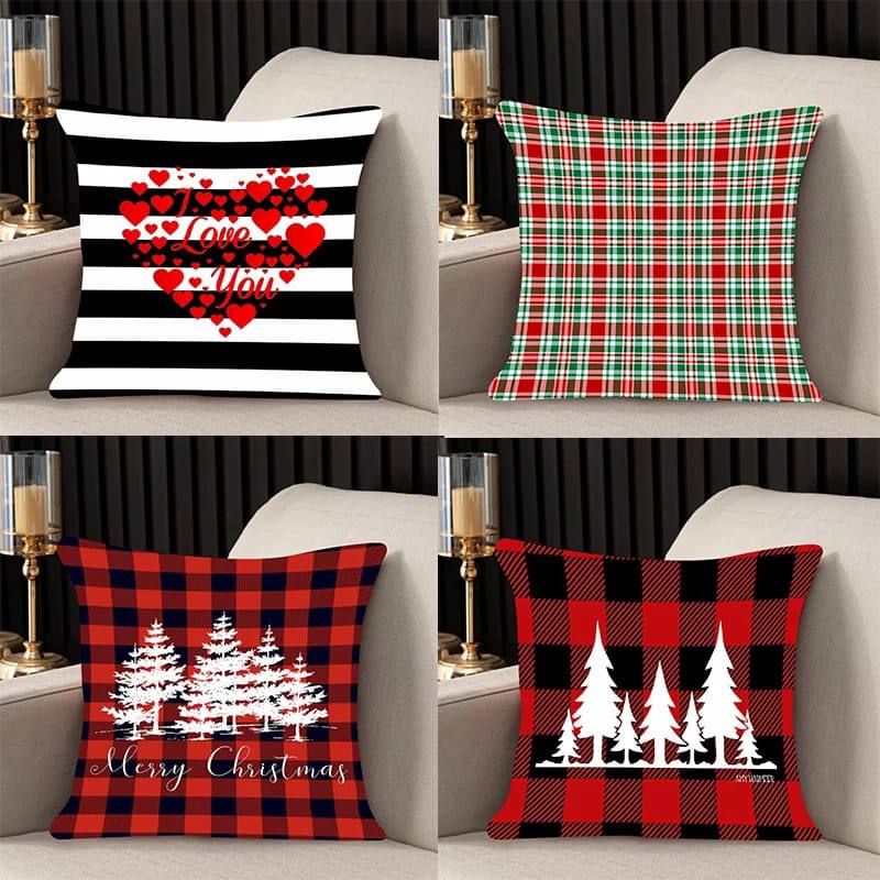 1pc Cushion Cover 45x45  Christmas Decorations For Home Santa Claus Printed Pillow Case