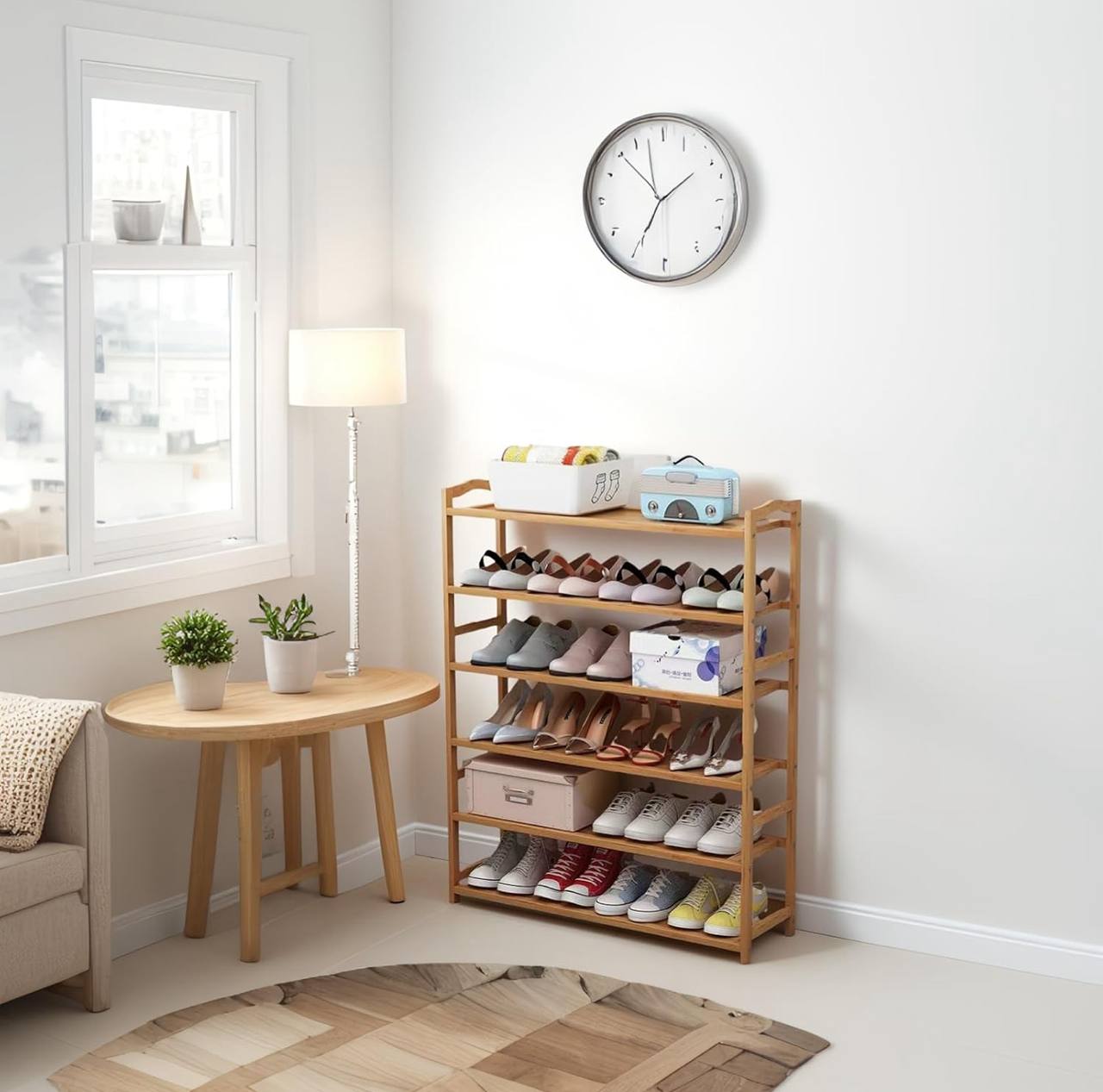 6 Layer Bamboo shoe rack