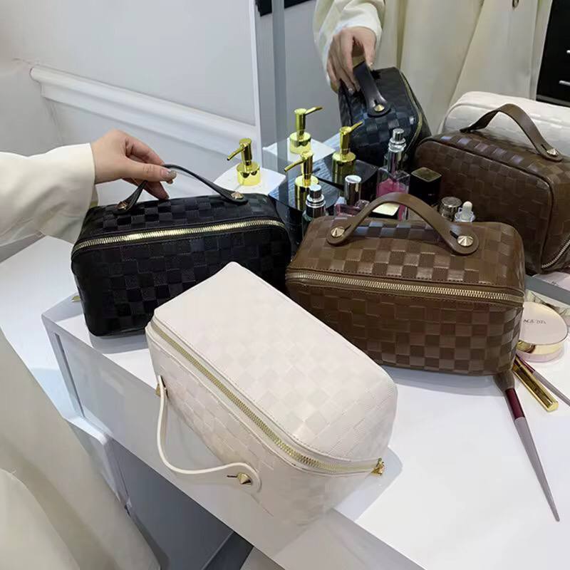 Pu leather cosmetic storage bags
