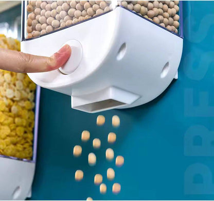 1kg (single pc) Wall Mounted Separate Rice Bucket Kitchen Cereal Dispenser