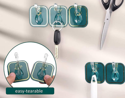 Wall-mounted self adhesive set of 6 Row Sticky Hook