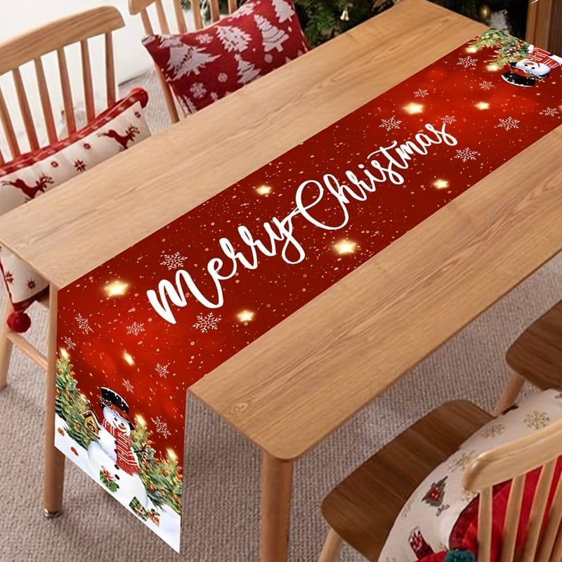 Christmas table runners with 5 table mats