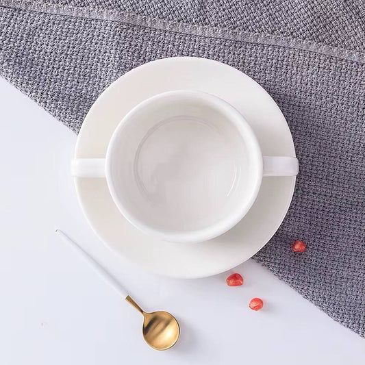 Ceramic  soup bowl with sorcer