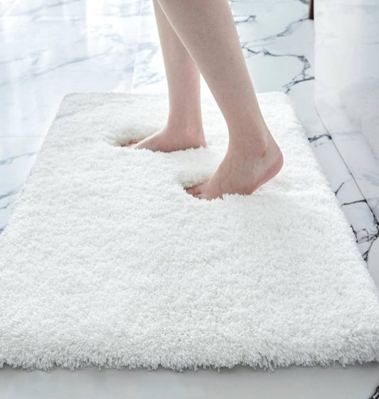 Bathroom absorbent fluffy mat