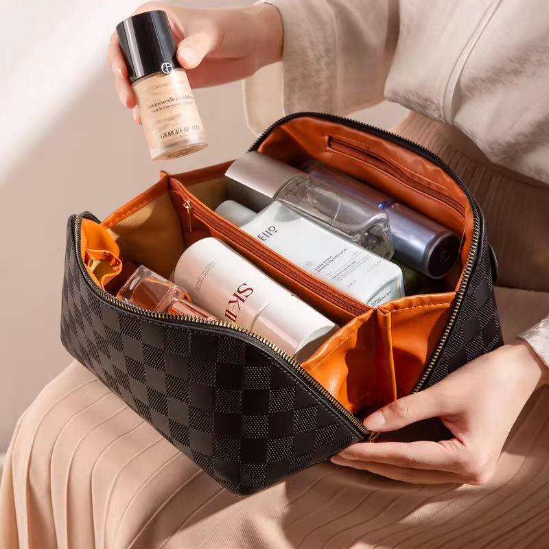 Pu leather cosmetic storage bags