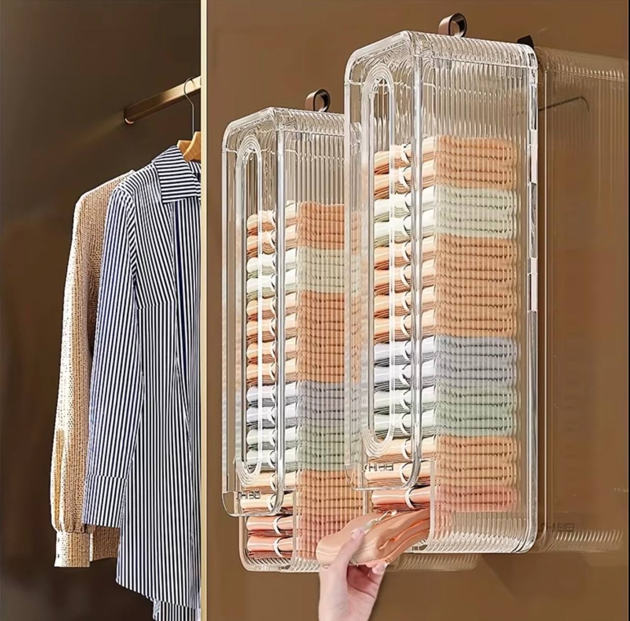 Wall mounted undergarments/socks organizer