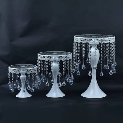 3Pcs White cake stand