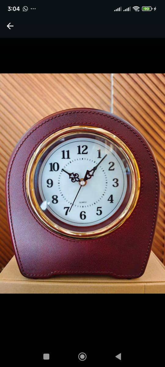 Elegant  Leather Table Clock