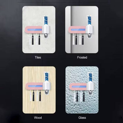 Toothbrush sterilizer wall mounted with 4 toothbrush spaces