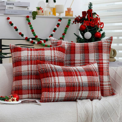 New Christmas Pillowcase Modern Simple Red Festive Cushion Cover Cross-border Living Room Sofa Cushion Cover