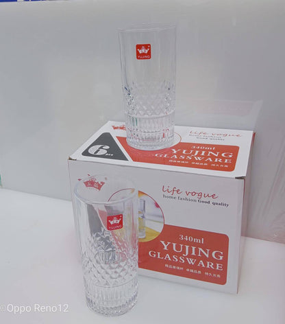 6pcs high quality 340ml water/juice glasses
