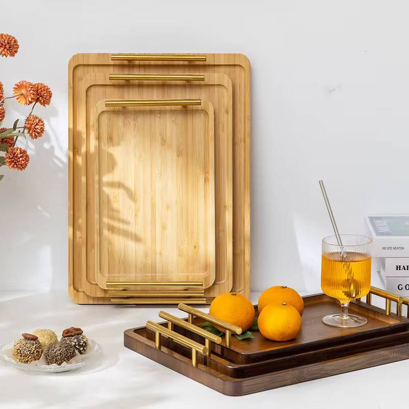 3in1 serving tray with gold Handled