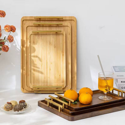 3in1 serving tray with gold Handled