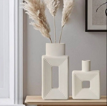 Resin square Decorative vase set