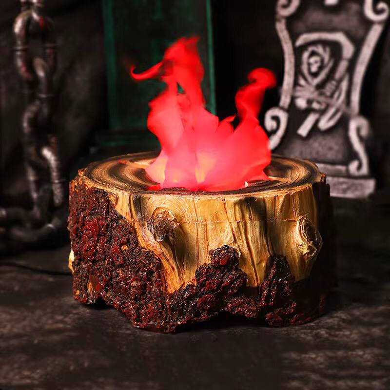 Electric Wooden tree stump Fireplace decor display piece