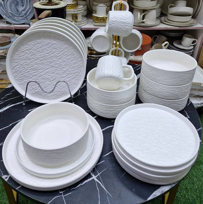 24pcs Rock Glazed Ceramic Dinneer set