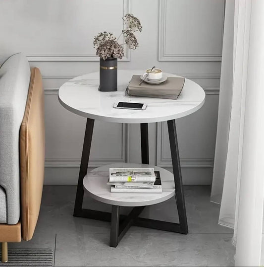 Eye-catching luxury double layered coffe side table
