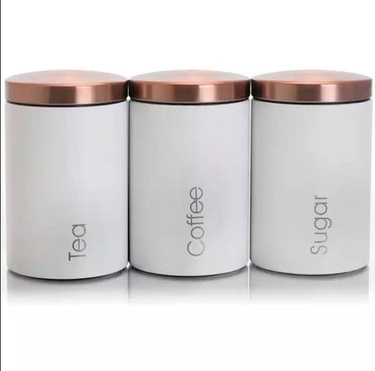 Sugar, Tea, Coffee canisters