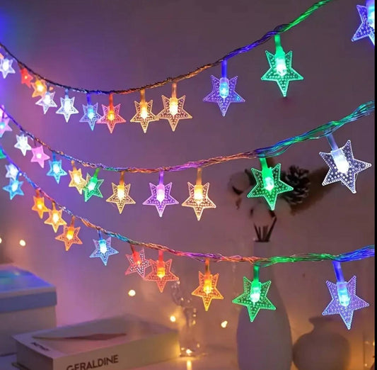 10 METERS Christmas STAR SHAPED LED LIGHTS FAIRY