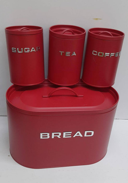 Unique and elegant bread storage bin with 3pcs canisters