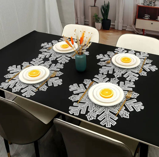 6pc Christmas Snowflake Tablemats set