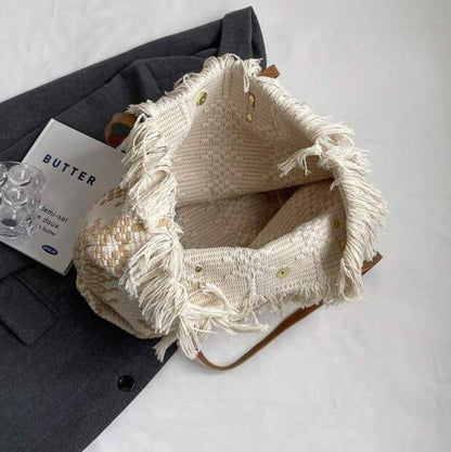 Summer tassel tote bags