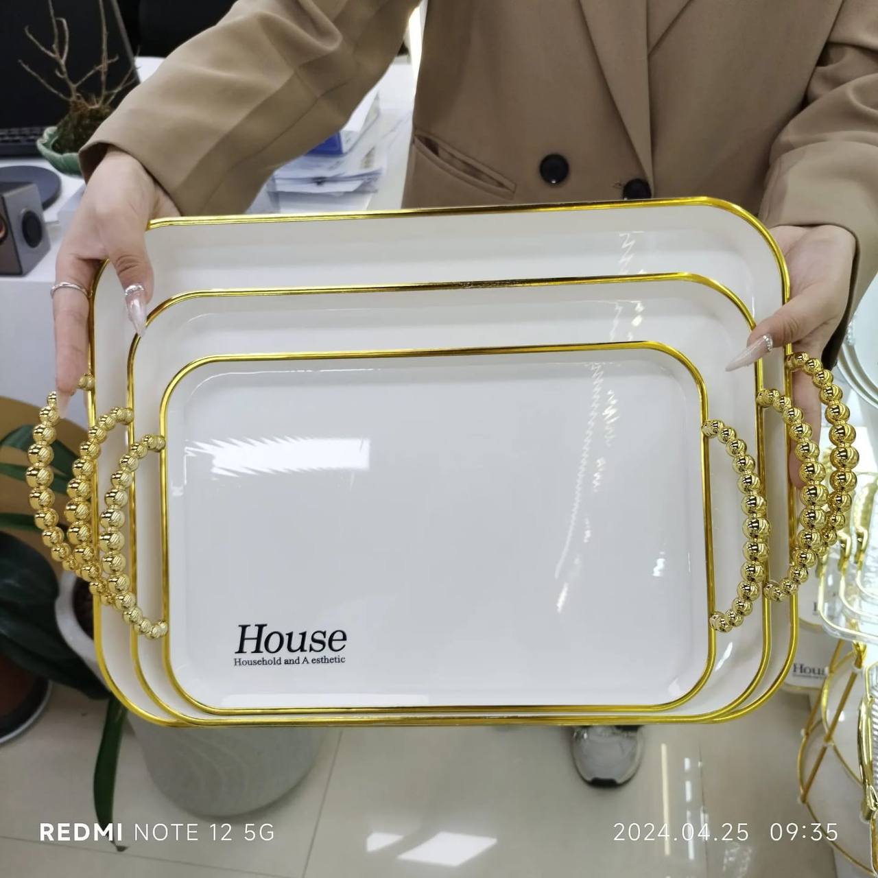 3pcs Nodic luxury serving tray