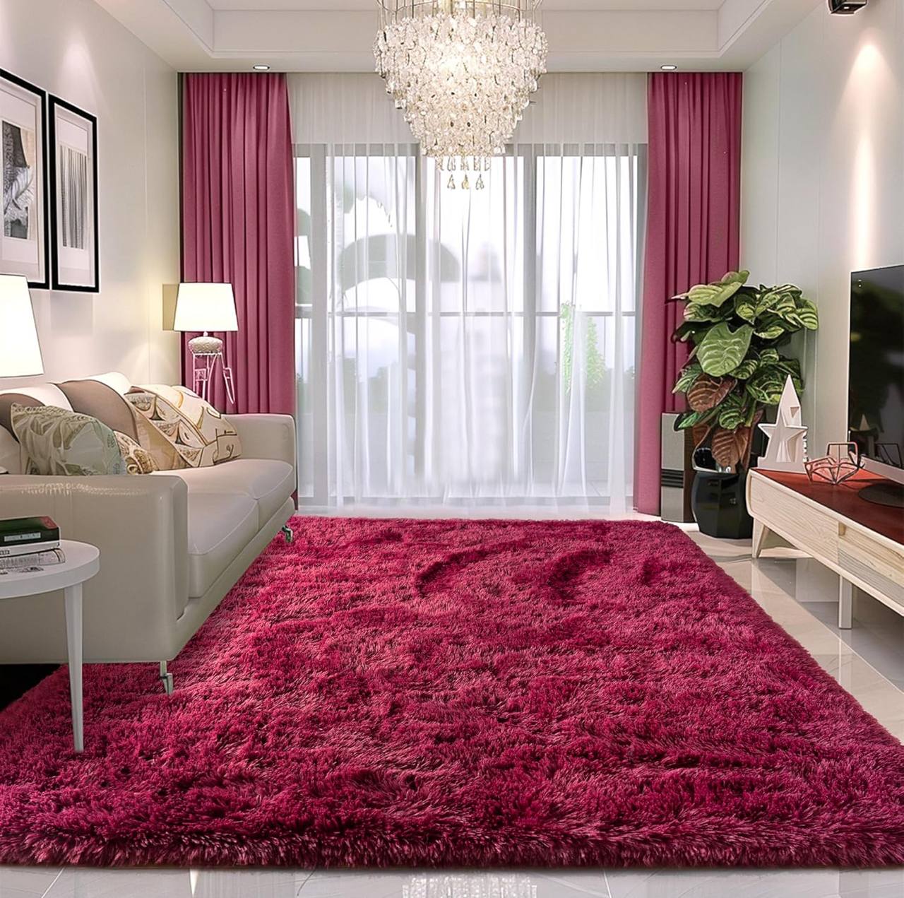 PLAIN  FLUFFY CARPETS