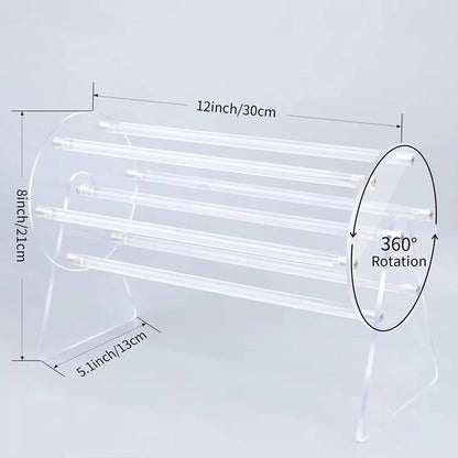 360°Rotating Acrylic Headband Holder/Claw clip Organizer