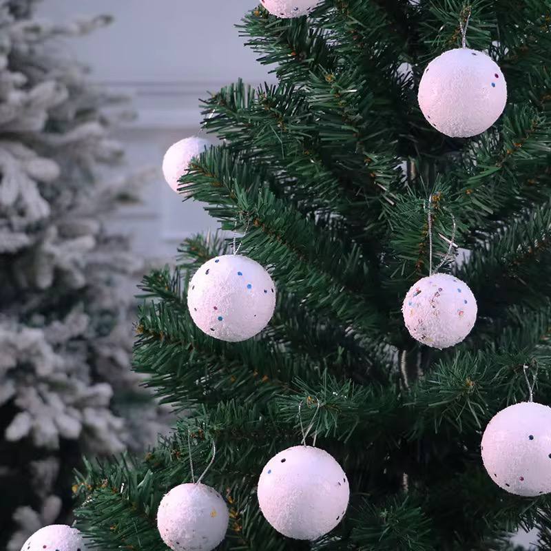 6PCS Christmas Tree Balls 8cm 6cm 4cm Big Christmas Ball Decor Christmas Tree Hanging Pendant Ornaments