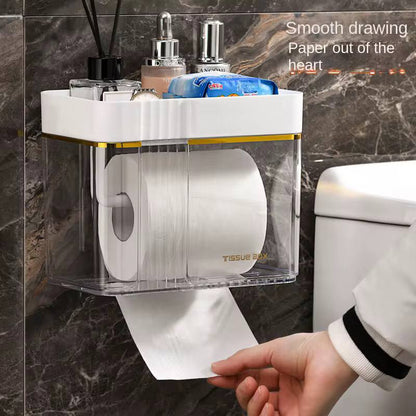 Luxury gold plated wall mounted tissue box