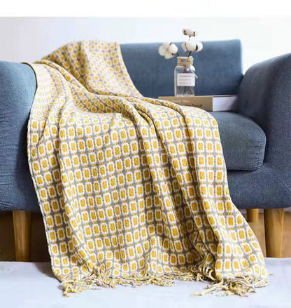 Printed Knitted Throw Blanket