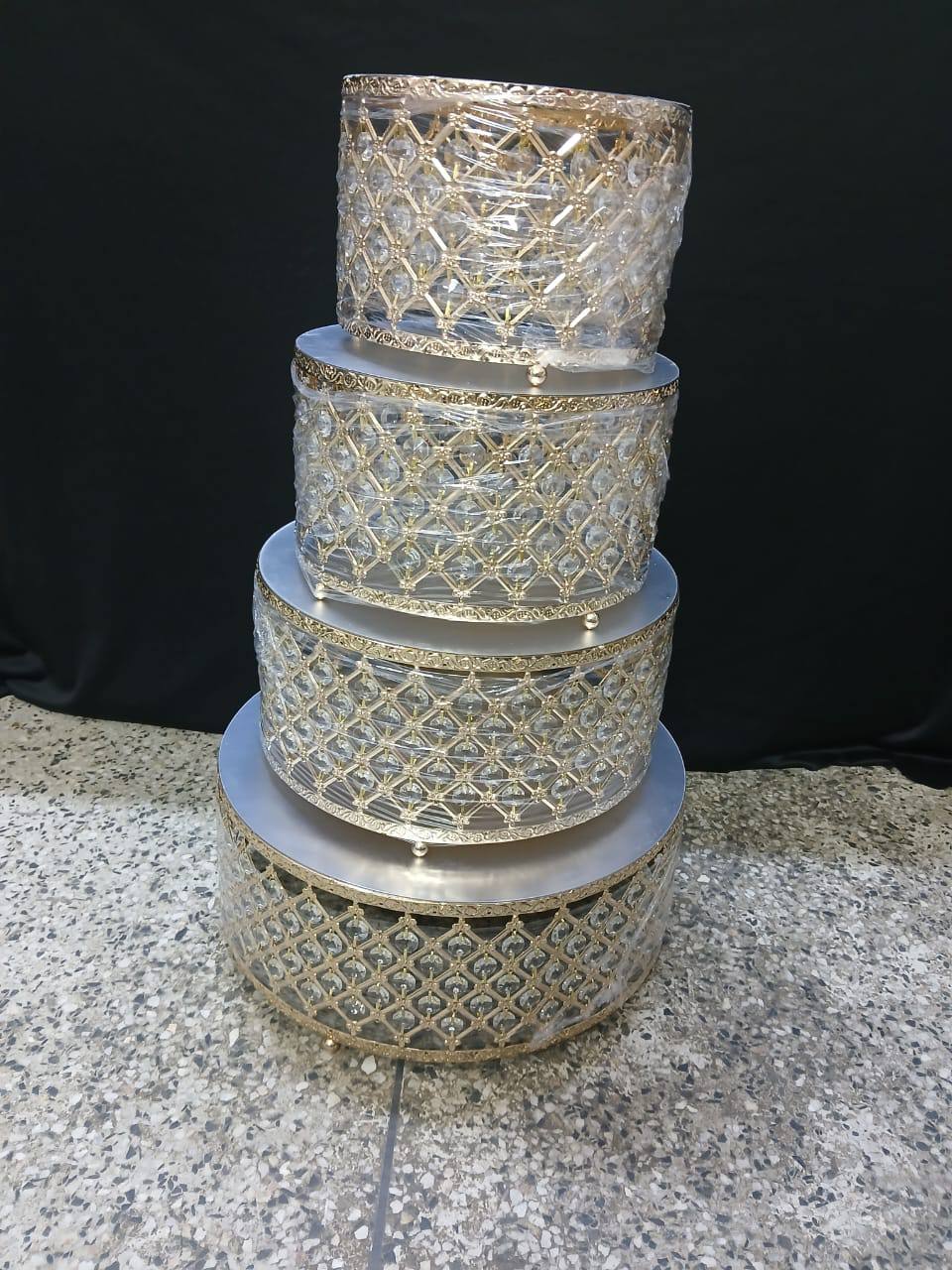 4Pcs Gold cake stands