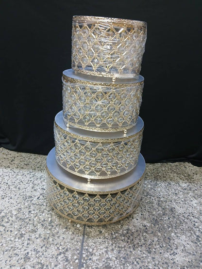 4Pcs Gold cake stands