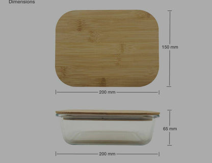 Airtight glass storage snack box