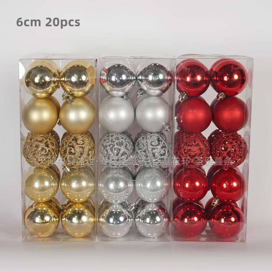 20pcs Christmas Ball Ornaments with hanging hooks