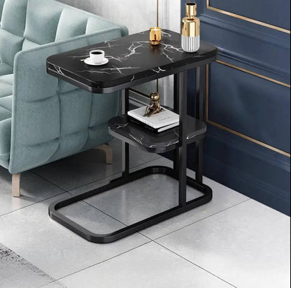 luxury marble textured side table