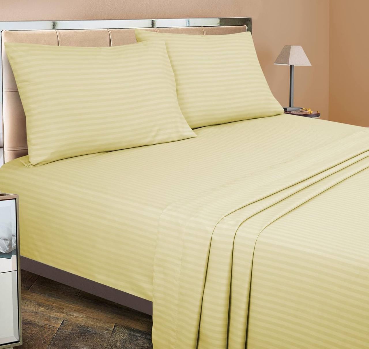 Striped bedsheets